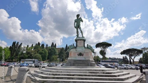 Sculpture of David in Piazzale Michelangelo, Florence, Tuscany, Italy, May 2017  photo