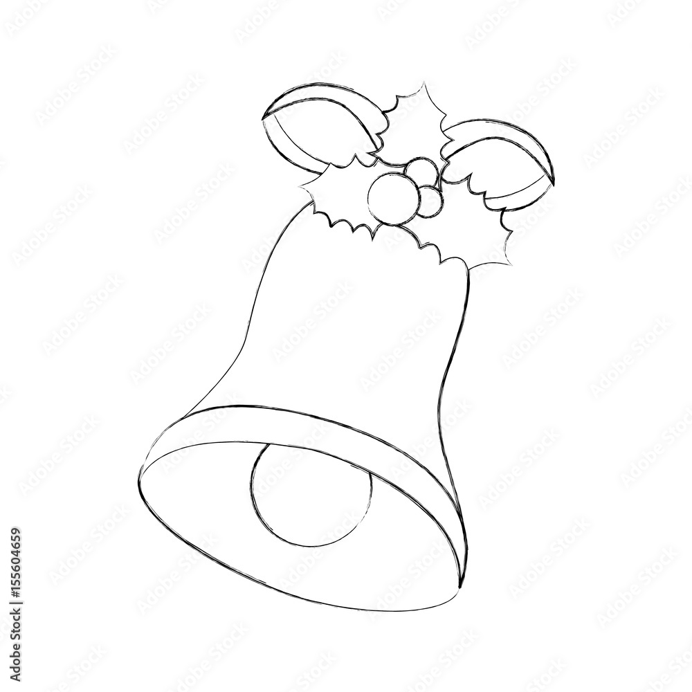 merry christmas bell icon vector illustration design merry christmas bell icon vector illustration design