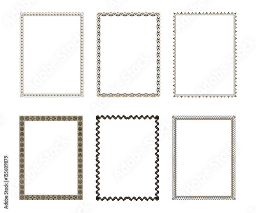 Set luxury decorative frame. vector illustration