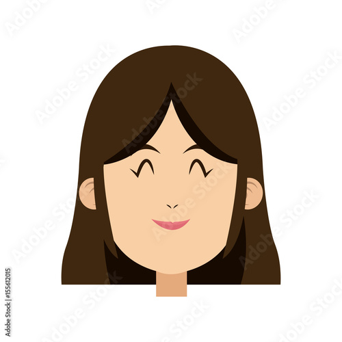 cartoon face of saint virgin mary vector illustration