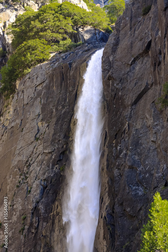 Waterfall on Granite Cliff