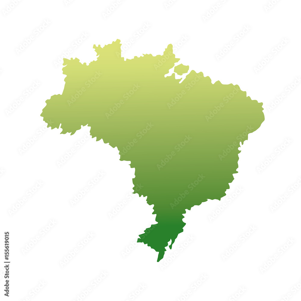 map of brazil landmark geography image vector illustration