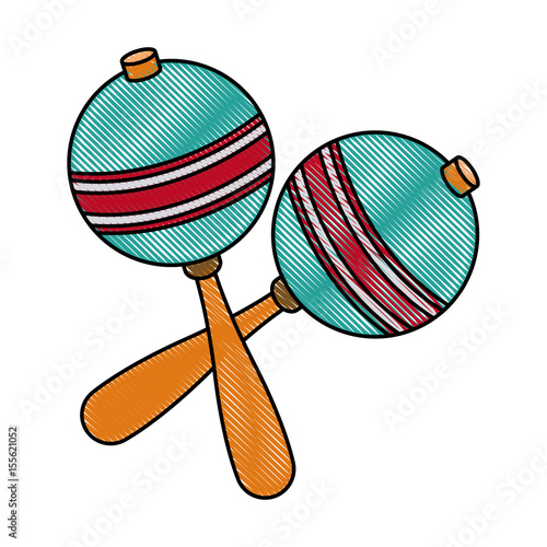 music maracas brazil icons design vector illustration