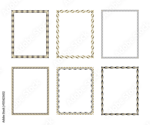 Set luxury decorative frame. vector illustration