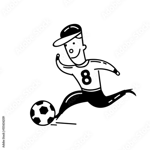 Boy is playing football