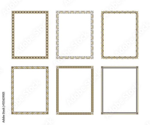 Set luxury decorative frame. vector illustration