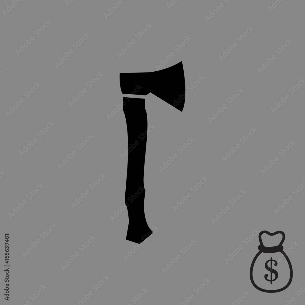 ax icon stock vector illustration flat design ax icon stock vector illustration flat design