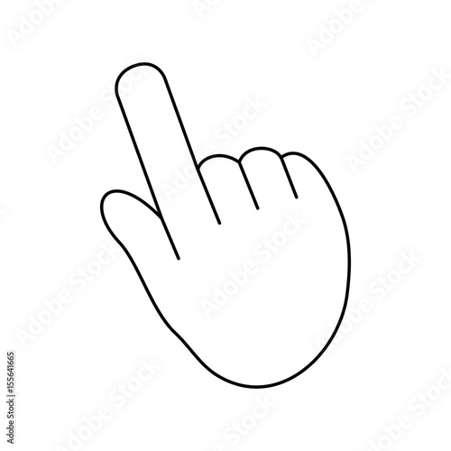 Hand pointing cursor