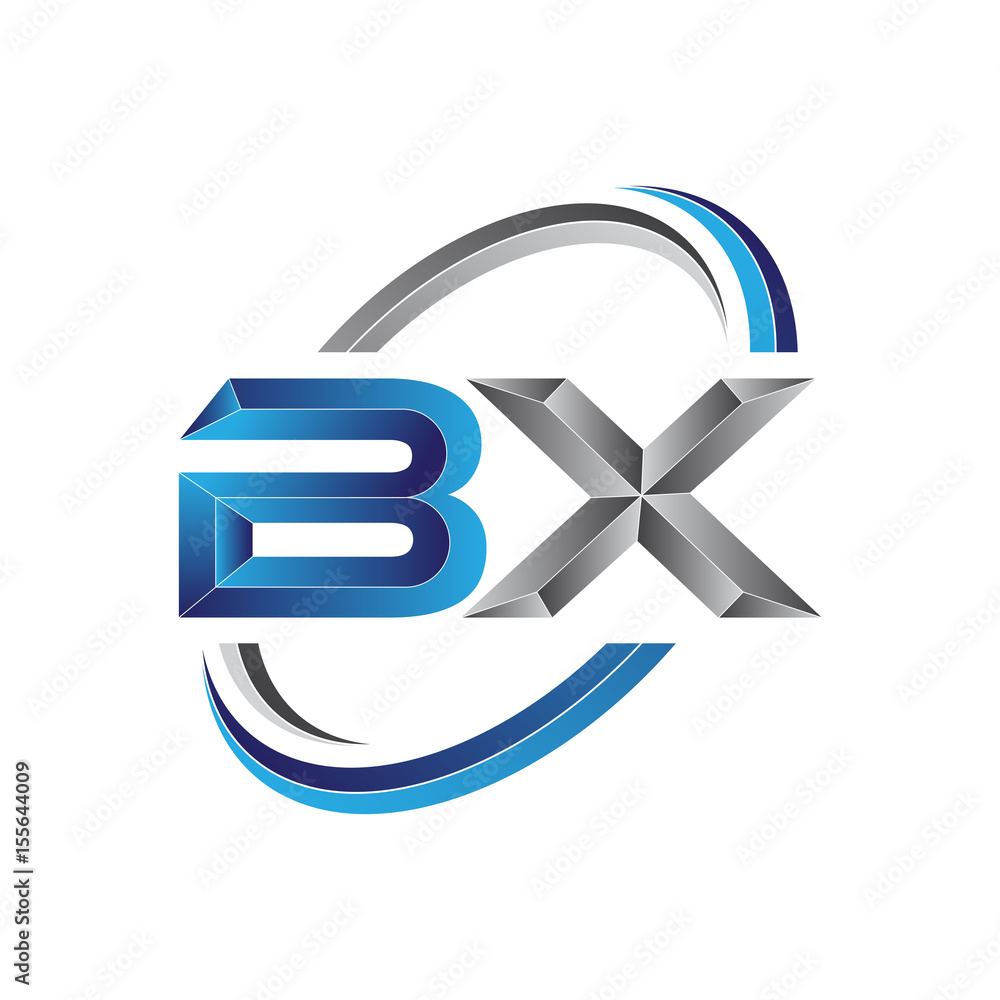Simple initial letter logo modern swoosh BX Simple initial letter logo modern swoosh BX