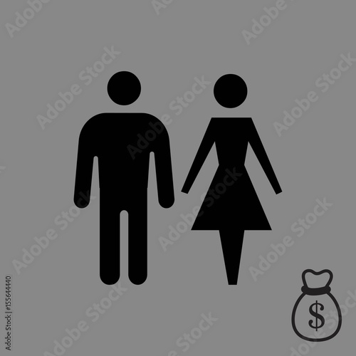 man and woman icon stock vector illustration flat design