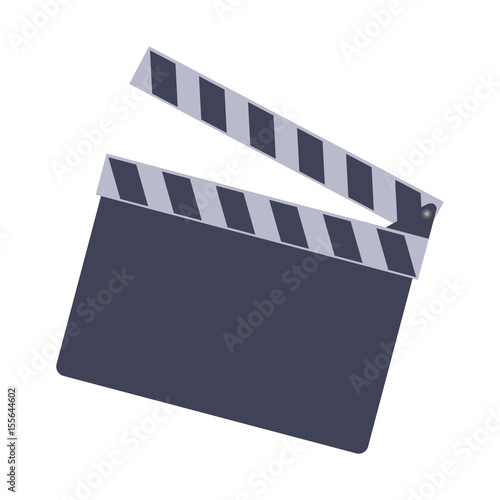 clapper board action video filmstrips, vector illustration