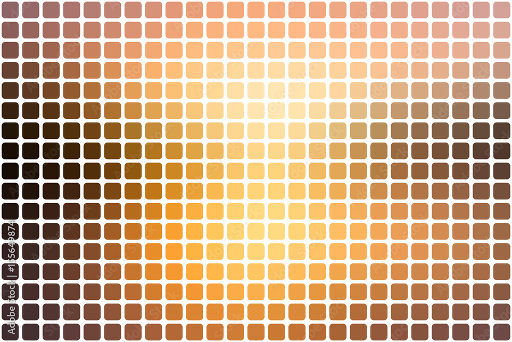 Yellow coral pink black abstract rounded mosaic background over white Yellow coral pink black abstract rounded mosaic background over white