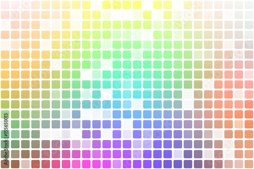 Light rainbow occasional opacity mosaic over white