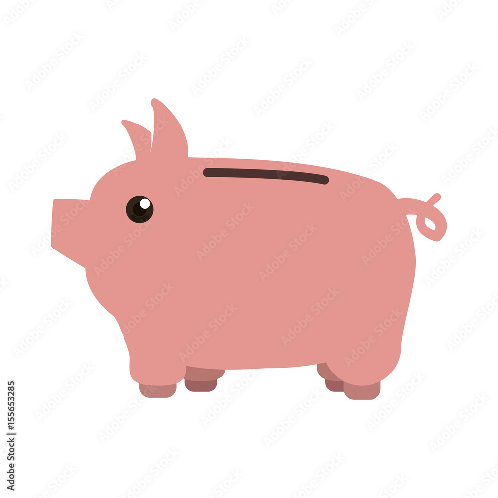 save money inside pig in the home, vector illustration save money inside pig in the home, vector illustration
