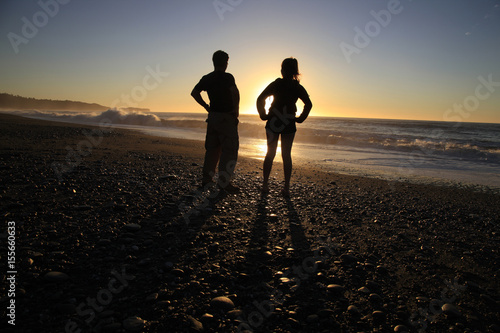 Sillouette People and Beach