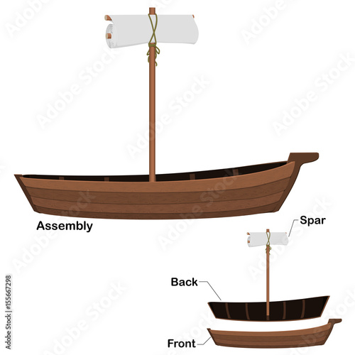 Isolated Boat component on transparent background
