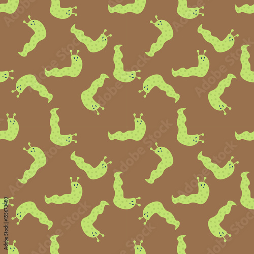 Colorful insect wildlife wing detail summer worm caterpillar bug vector illustration seamless pattern
