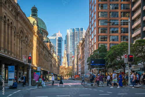 Street in downtown Sydney business area