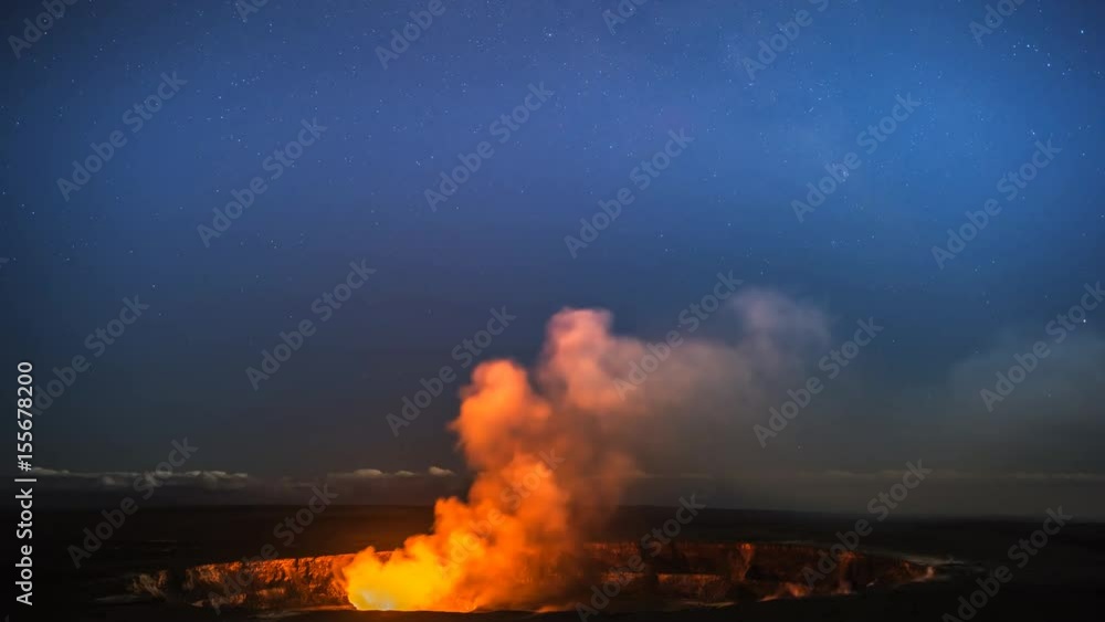 Time lapse of Kilauea Volcano at Night Time lapse of Kilauea Volcano at Night