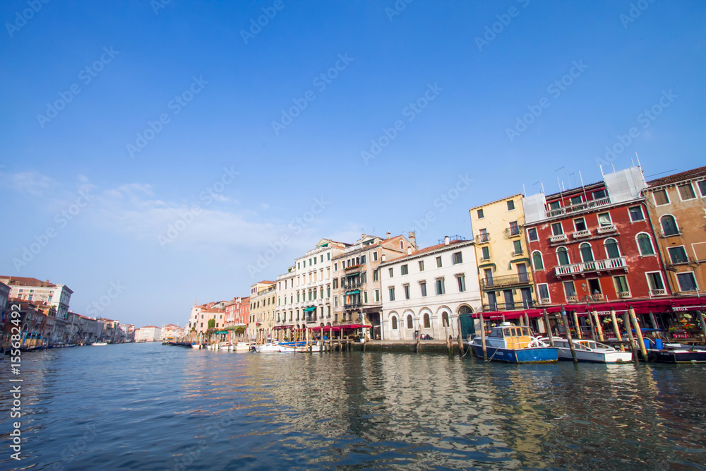 Panoramic view of famous Canal Grande in Venice, Italy