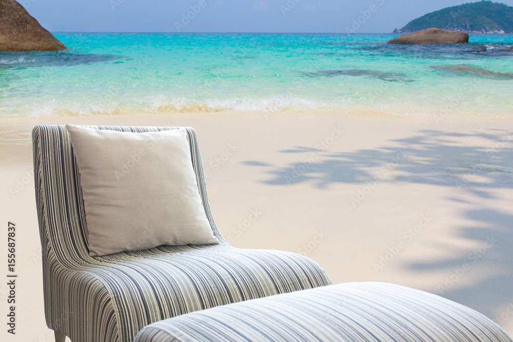 Modern sofa on the beach. Modern sofa on the beach.