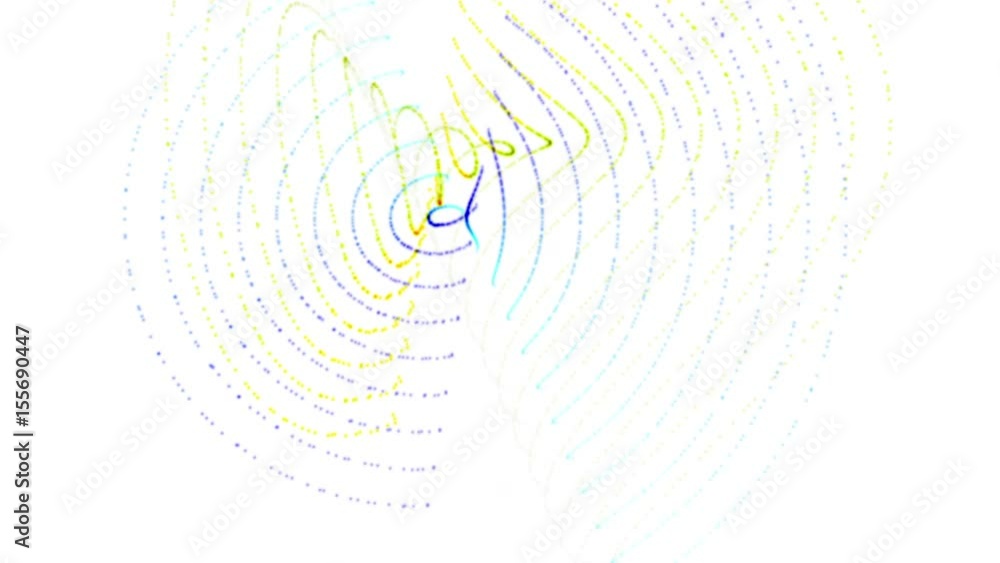 4k Abstract surging weaving point wave curve line background,music rhythm dots backdrop,geometry fractals network dat mesh vj art.
