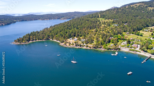 Orcas Island Aerial View - San Juan Islands Washington USA