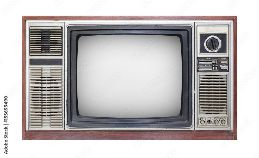 Retro television isolated on white background. Retro television isolated on white background.