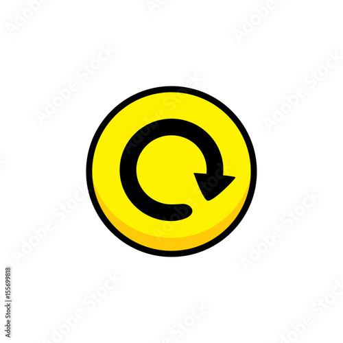 restart refresh video game asset menu icon button layer vector art