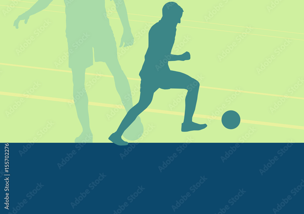Soccer player man abstract vector background