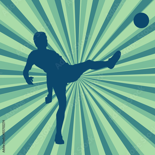 Soccer player man abstract vector background