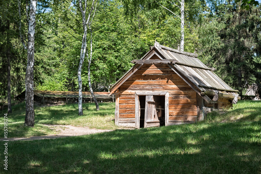 Old wooden windmill