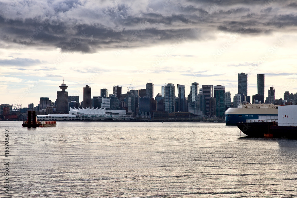 Naklejka premium Vancouver Skyline Canada