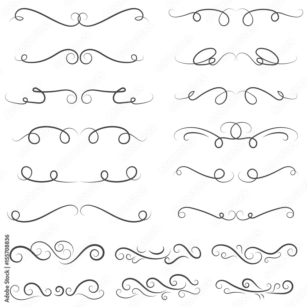 vector illustration set of border calligraphic and dividers decorative vector illustration set of border calligraphic and dividers decorative