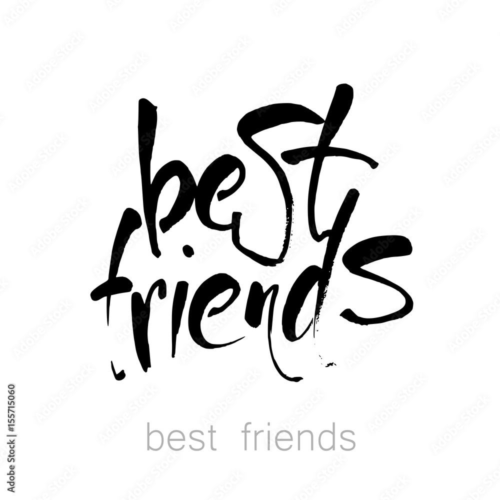 Naklejka premium best_friends_lettering