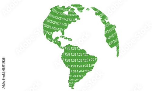 4:20 cannabis words overlaying the earth showing the four twenty possibility of global cannabis legalization 
