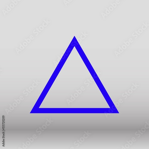 triangle icon vector illustration. Flat design style