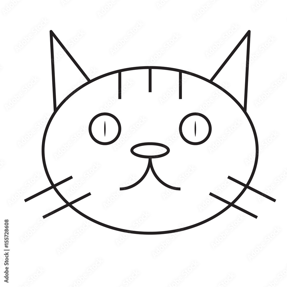 Cat icon isolated on white background. Cat icon isolated on white background.