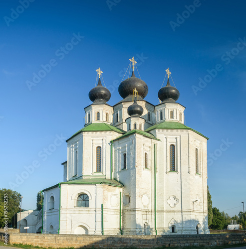 Beautiful Orthodox church against blue sky © greentellect