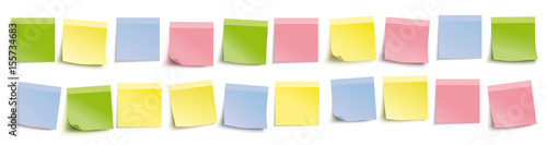 Bunte Klebezettel Doppelreihe