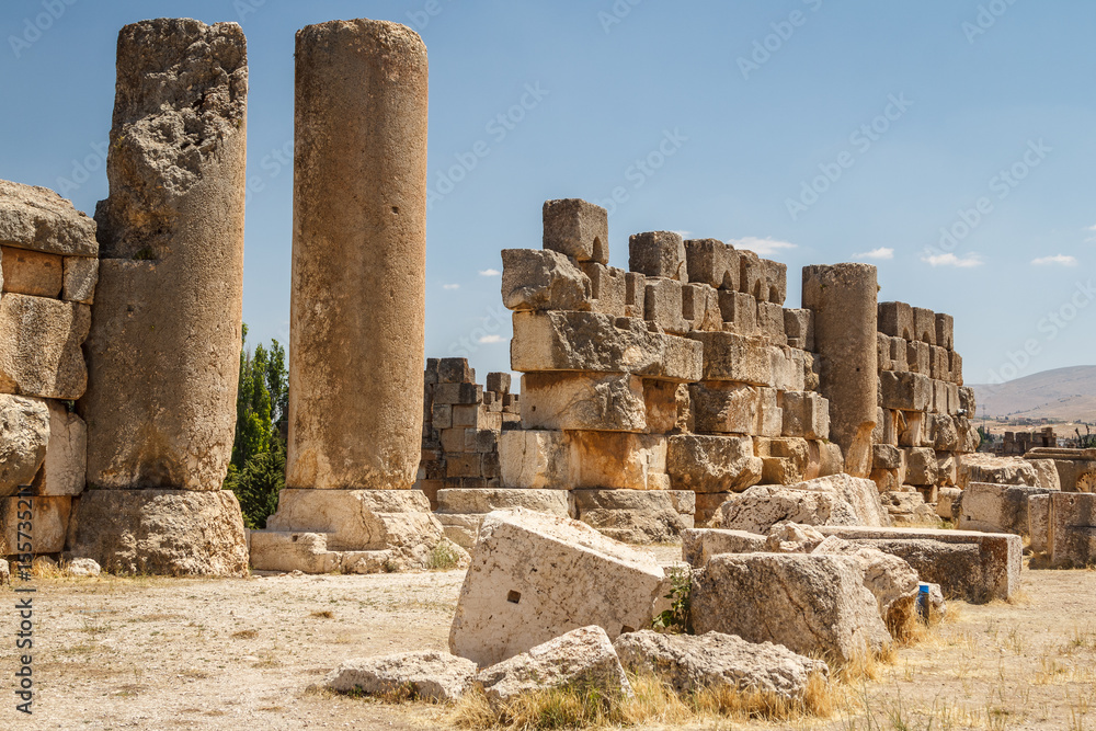 Ruins of the ancient Roman sacred site Baalbek, Lebanon