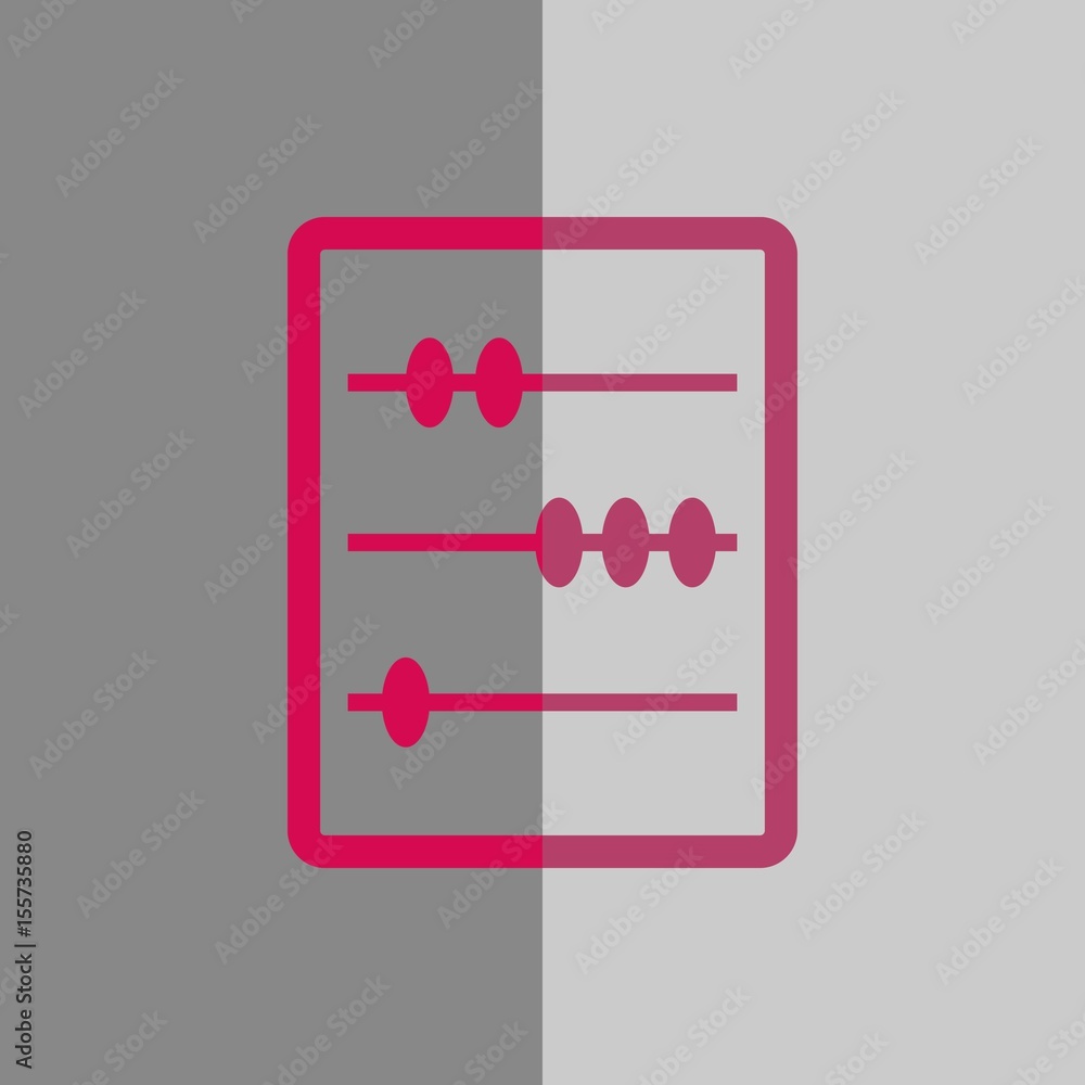 wooden abacus icon stock vector illustration flat design