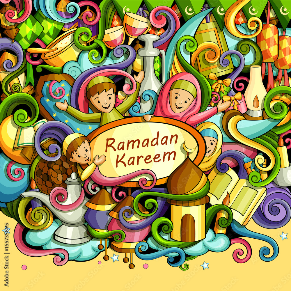 Ramadan Kareem Blessing for Eid background