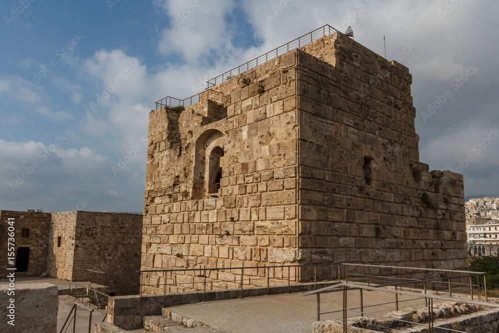 Ruins of the medieval crusaders castle in Byblos, Lebanon Ruins of the medieval crusaders castle in Byblos, Lebanon