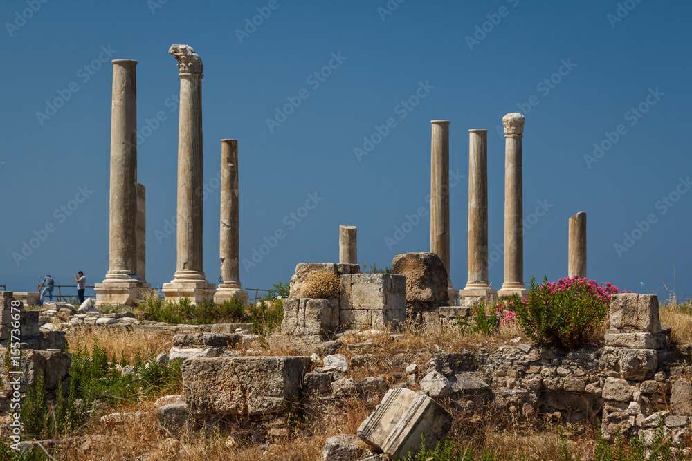 Ruins of the Roman city in Tyre, Lebanon
