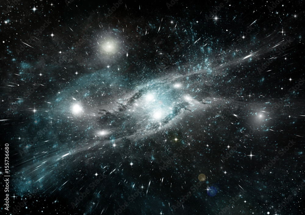 Naklejka premium galaxy in a free space