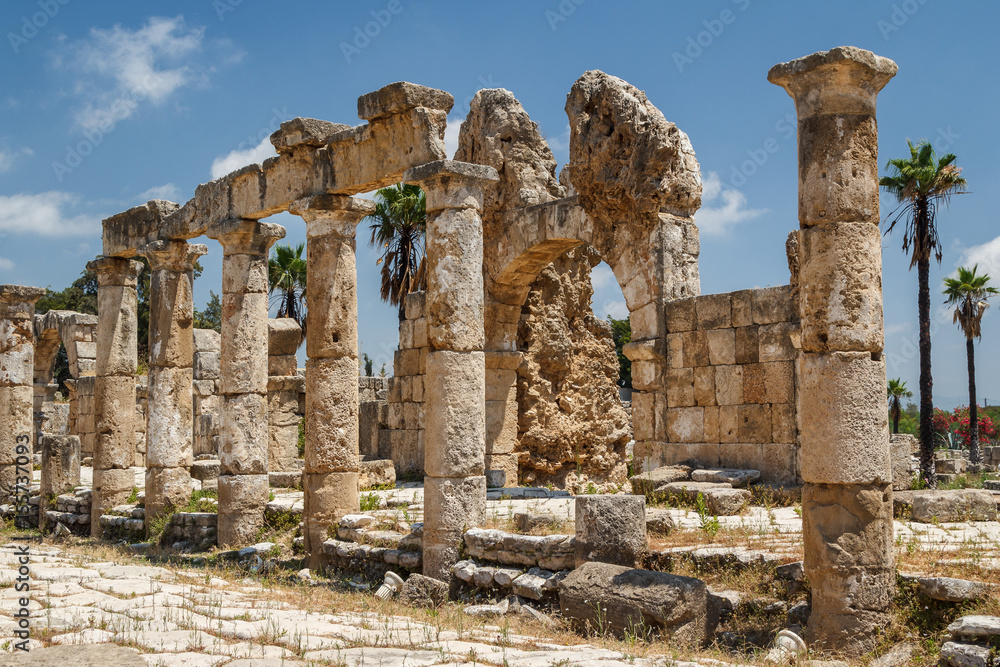 Ruins of the Roman city in Tyre, Lebanon