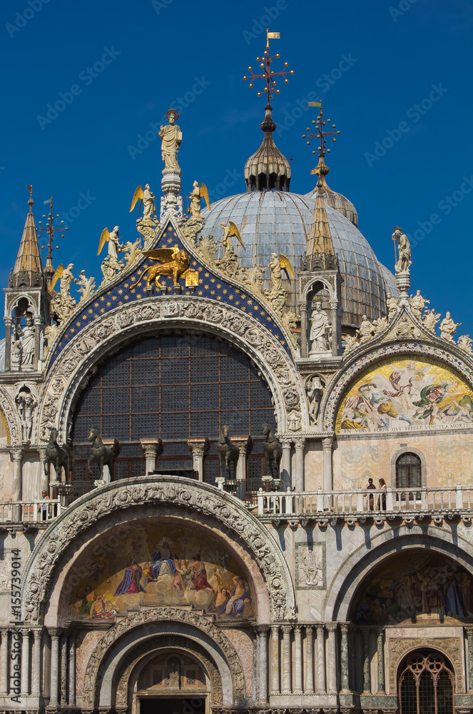 Dettagli della Basilica di San Marco nella città di Venezia