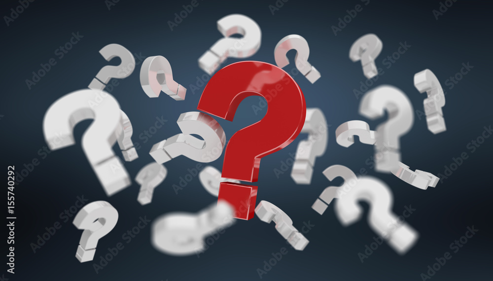 3D rendering question marks