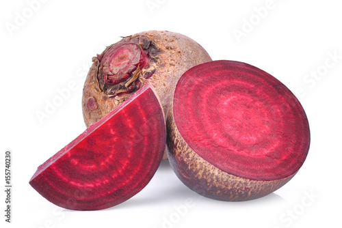 fresh beetroot isolated on white background